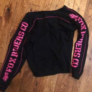 Fox Riders Co Black and Pink Sweatshirt Size MD